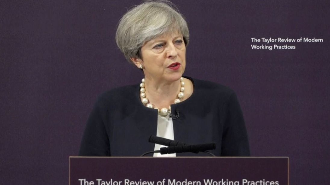 Theresa May promised working practices which are fair to all