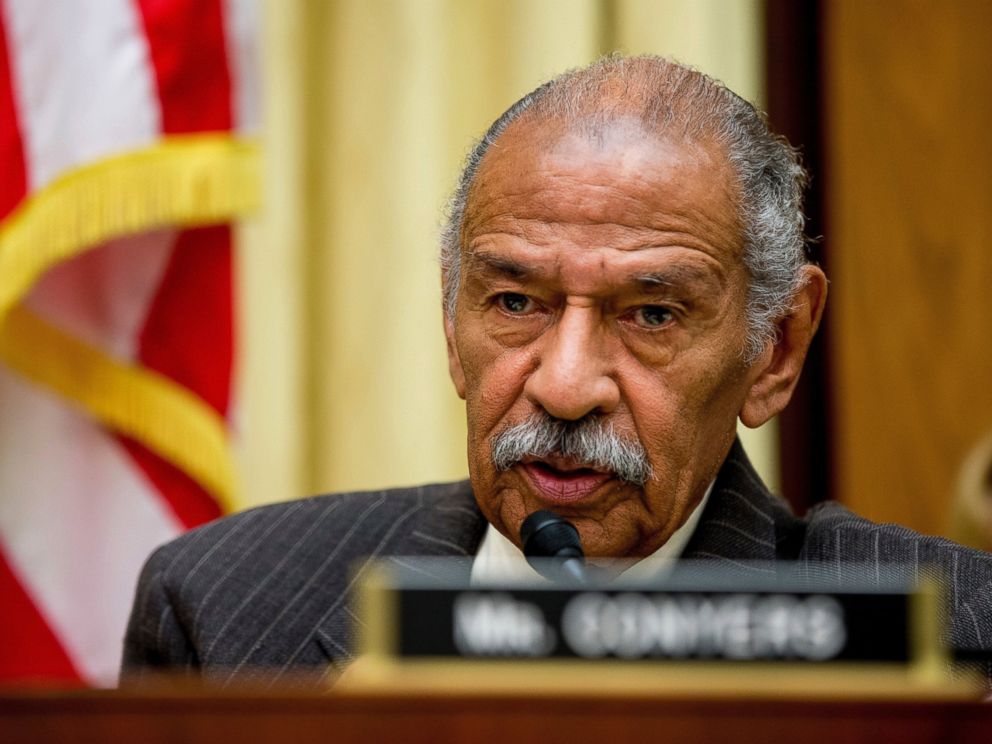 PHOTO: In this May 24, 2016, file photo, Rep. John Conyers, D-Mich., ranking member on the House Judiciary Committee, speaks on Capitol Hill in Washington during a hearing.