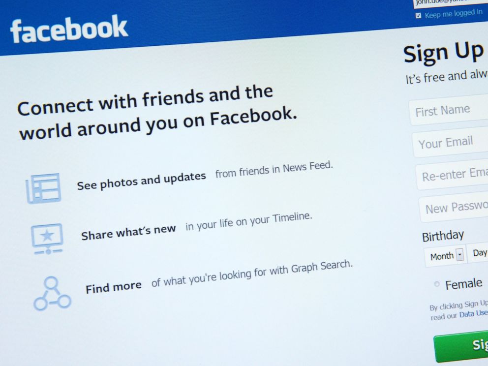 PHOTO: An undated stock photo showing the social networking site Facebook.