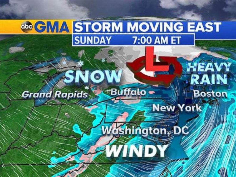 The storm will likely cause airport delays on Sunday, Nov. 19, 2017.