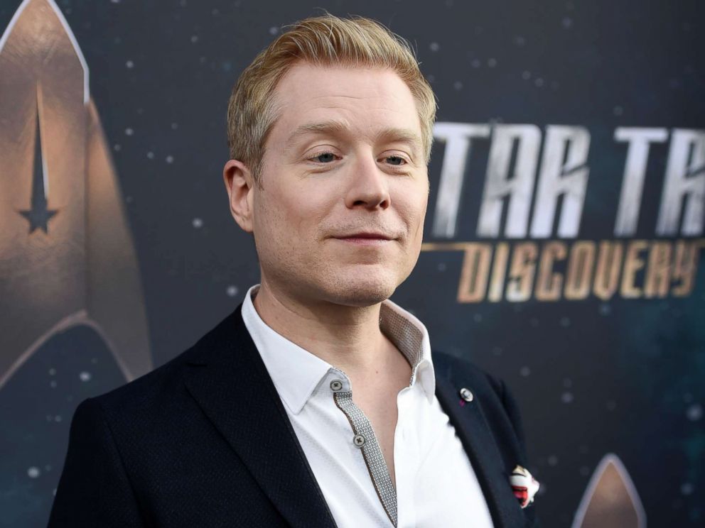 PHOTO: Anthony Rapp, cast member in Star Trek: Discovery, poses at the premiere of the new television series in Los Angeles, Sept. 19, 2017.