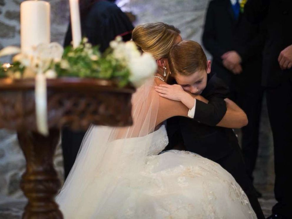 PHOTO: On September 23, Katie Musser mentioned her stepson Landon, 4, and his mother, Casey Bender, in her vows to emphasize that theyre one big family on the day she married Landons father, Jeremy Musser. 