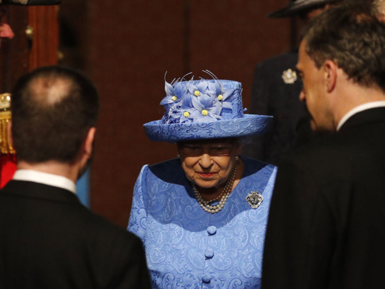 The Queen arrives at the Palace of Westminster ahead of the Queen's Speech