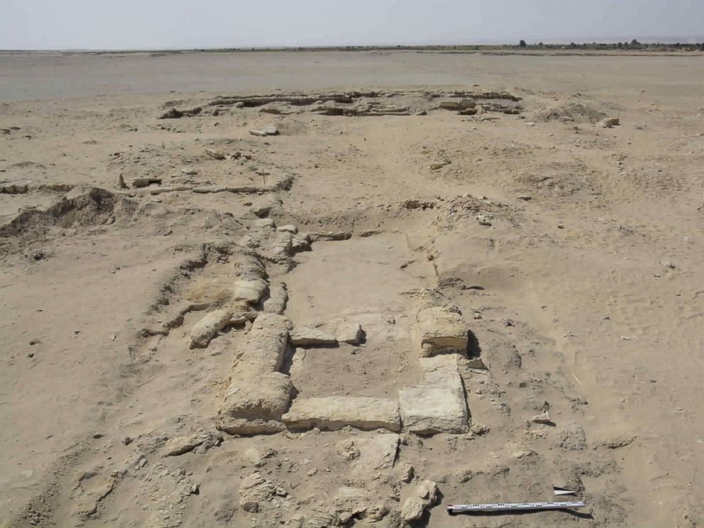 PHOTO: This undated photo released by the Egyptian Ministry of Antiquities shows an ancient gymnasium dating back about 2,300 years, from the Hellenistic period, a discovery made by a German-Egyptian mission, 50 miles, southwest of the capital, Cairo.