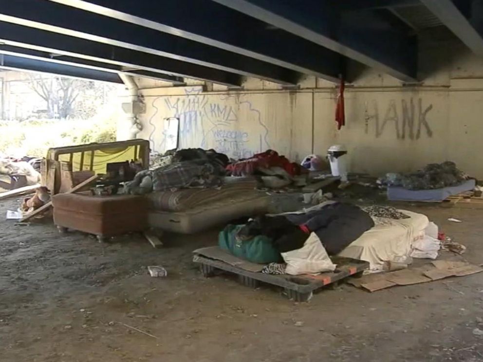 PHOTO: This photo depicts the underbelly of the I-95 exit ramp near Philadelphia, where Johnny Bobbitt and his friends slept