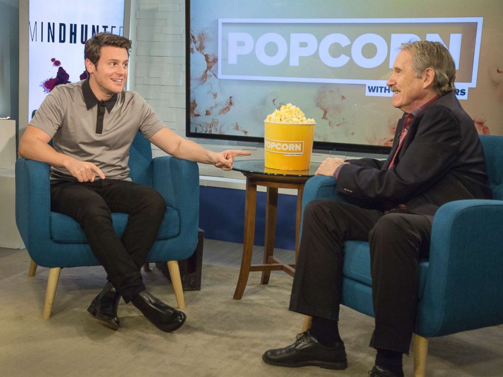 PHOTO: Jonathan Groff appears on Popcorn with Peter Travers at ABC News studios, Oct. 26, 2017, in New York City.