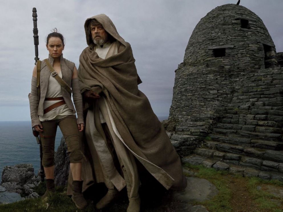 PHOTO: Mark Hamill and Daisy Ridley in a scene from Star Wars: The Last Jedi. 