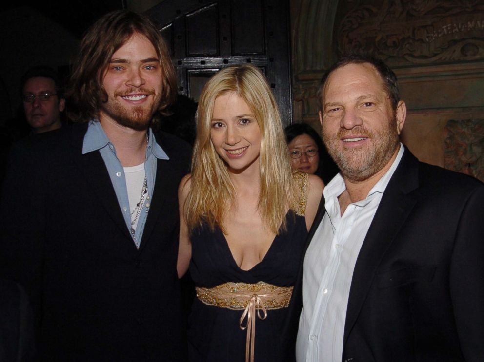PHOTO: (L-R) Chris Backus, Mira Sorvino and Harvey Weinstein attend HBOs Annual Pre-Golden Globes Party hosted by Colin Callender, Chris Albrecht and Carolyn Strauss at Chateau Marmont, Jan. 14, 2006 in Los Angeles. 