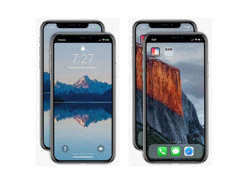 PHOTO: Axiem Systems develops an app that removes the notch at the top of an iPhone X screen called Notch Remover. 