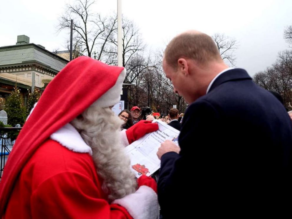 PHOTO: Kensington Palace posted this photo on Twitter with this caption: The Duke then handed over a letter written from Prince George to Father Christmas.#RoyalVisitFinland #Finland100 Nov. 30, 2017.