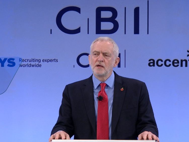Jeremy Corbyn tells the CBI what he thinks about tax avoidance and evasion