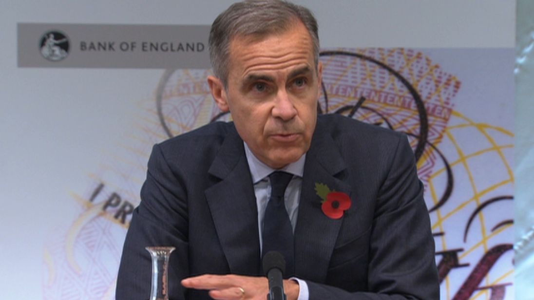 Mark Carney is the governor of the Bank of England