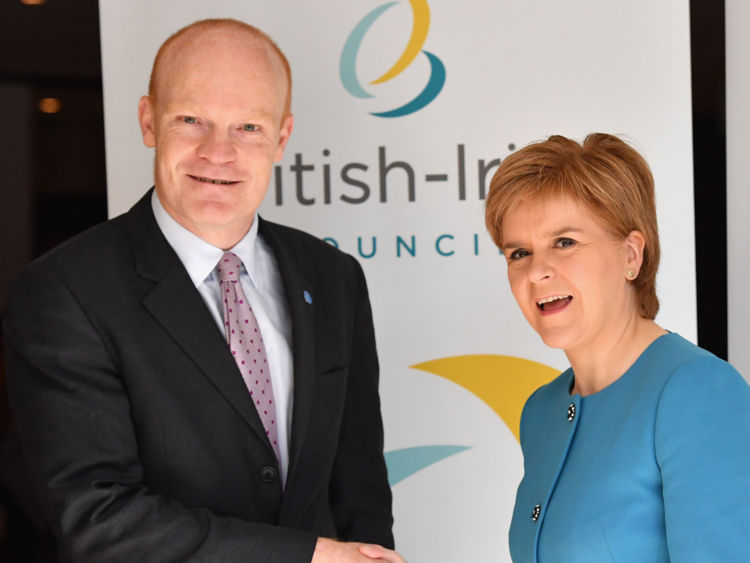 Mr St Pier pictured with First Minister Nicola Sturgeon