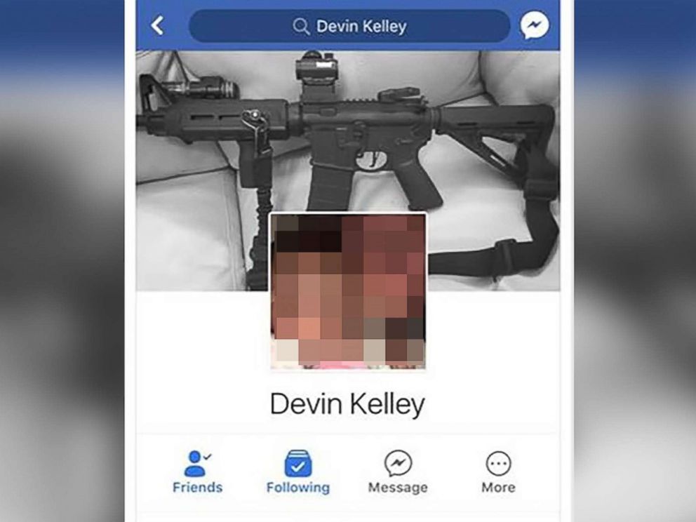PHOTO: The Facebook profile associated with suspected church shooter Devin Kelley showed an AR-style weapon. 