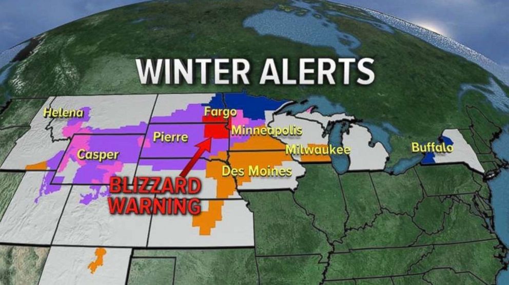 Multiple areas in the East were under winter alerts this week. 