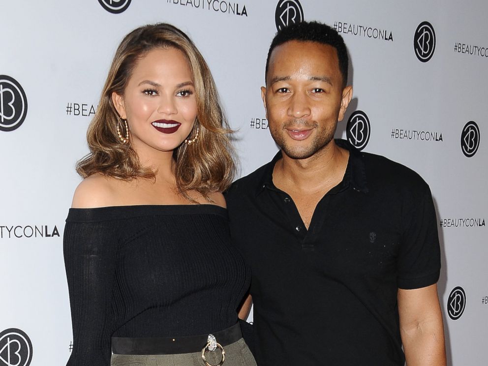 PHOTO: Chrissy Teigen and John Legend attend the 5th annual Beautycon festival at Los Angeles Convention Center, Aug.13, 2017, in Los Angeles.