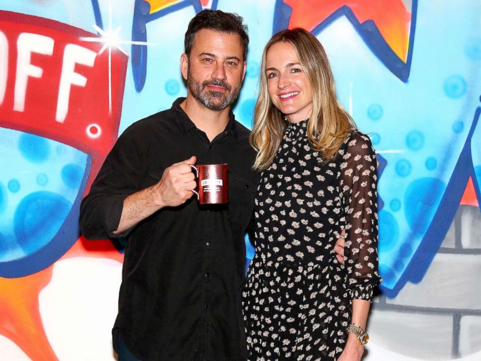 PHOTO: Jimmy Kimmel and wife Molly McNearney attend the Jimmy Kimmel Live! Welcome to Brooklyn kick-off, Oct. 14, 2017, in New York City. 