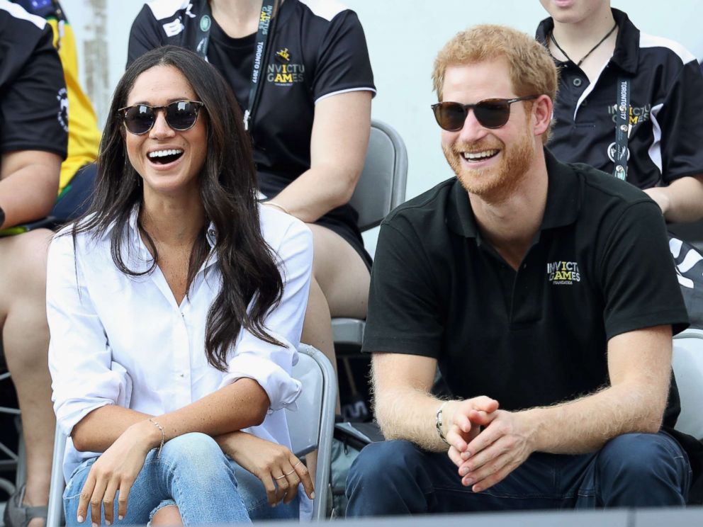PHOTO: Meghan Markle and Prince Harry attend a Wheelchair Tennis match during the Invictus Games 2017 at Nathan Philips Square, Sept. 25, 2017 in Toronto. 