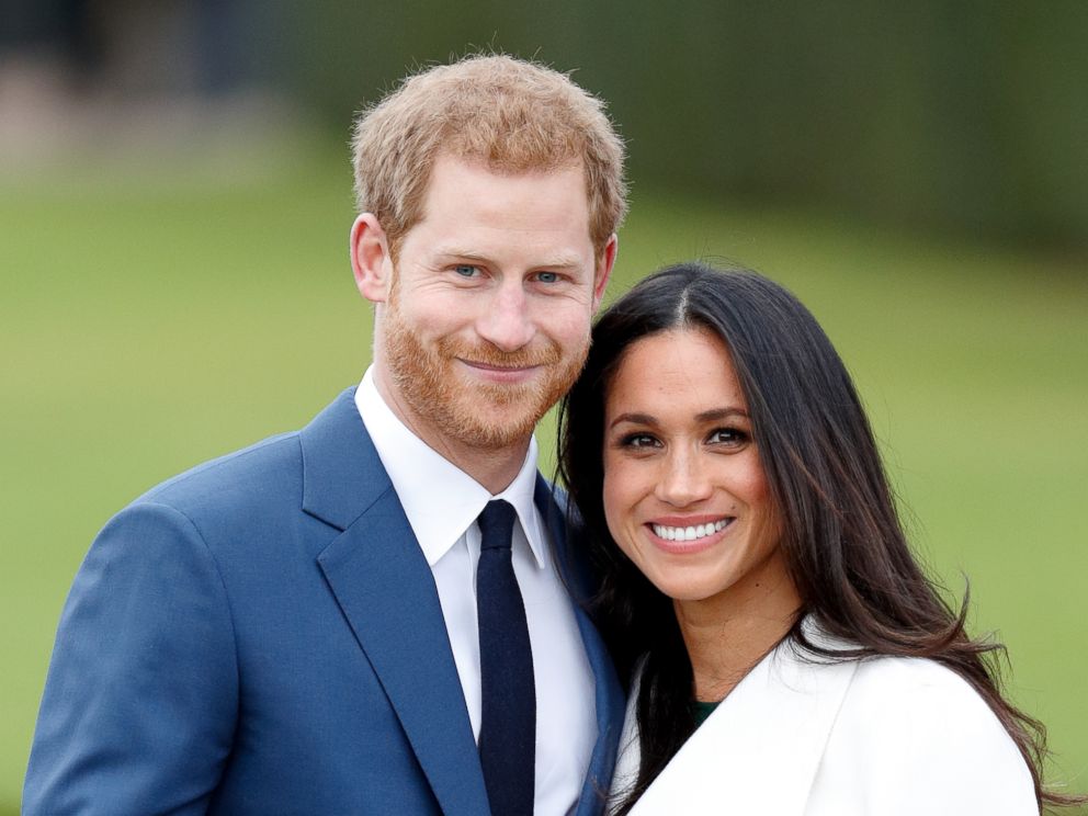 PHOTO: Britains Prince Harry poses with his fiancee Meghan Markle during a photocall after announcing their engagement in the Sunken Garden at Kensington Palace in London, Nov. 27, 2017.
