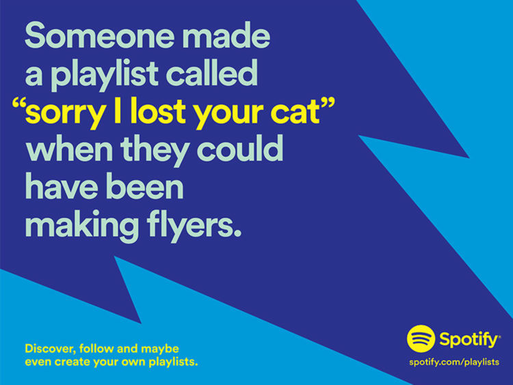 Spotify advertising campaign poster. Pic: Spotify