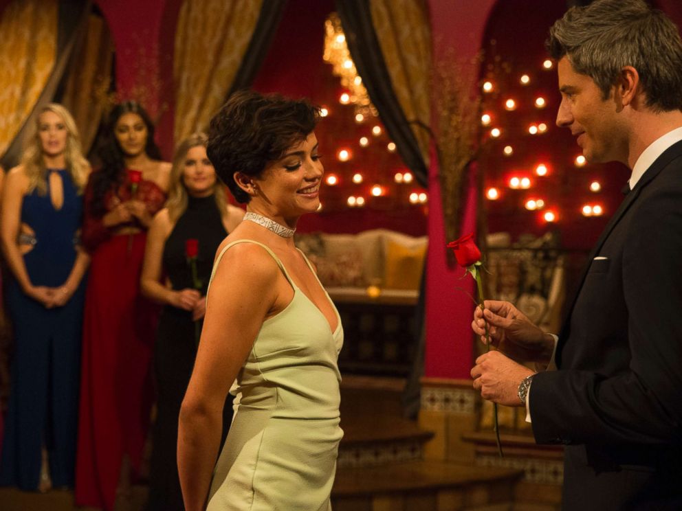 PHOTO: Bekah M. receives a rose from Arie on The Bachelor, Jan. 1, 2018. 