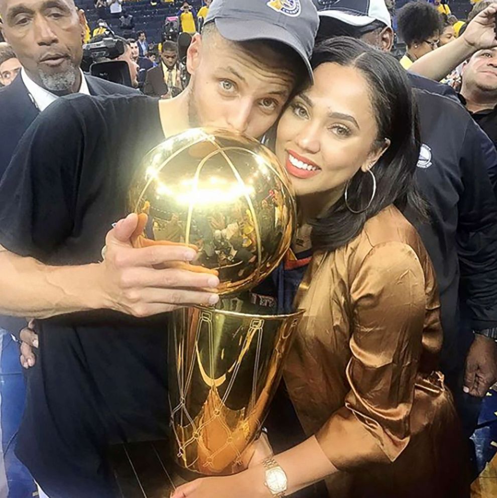 PHOTO: Ayesha Curry celebrates her husband Steph Currys NBA championship win.