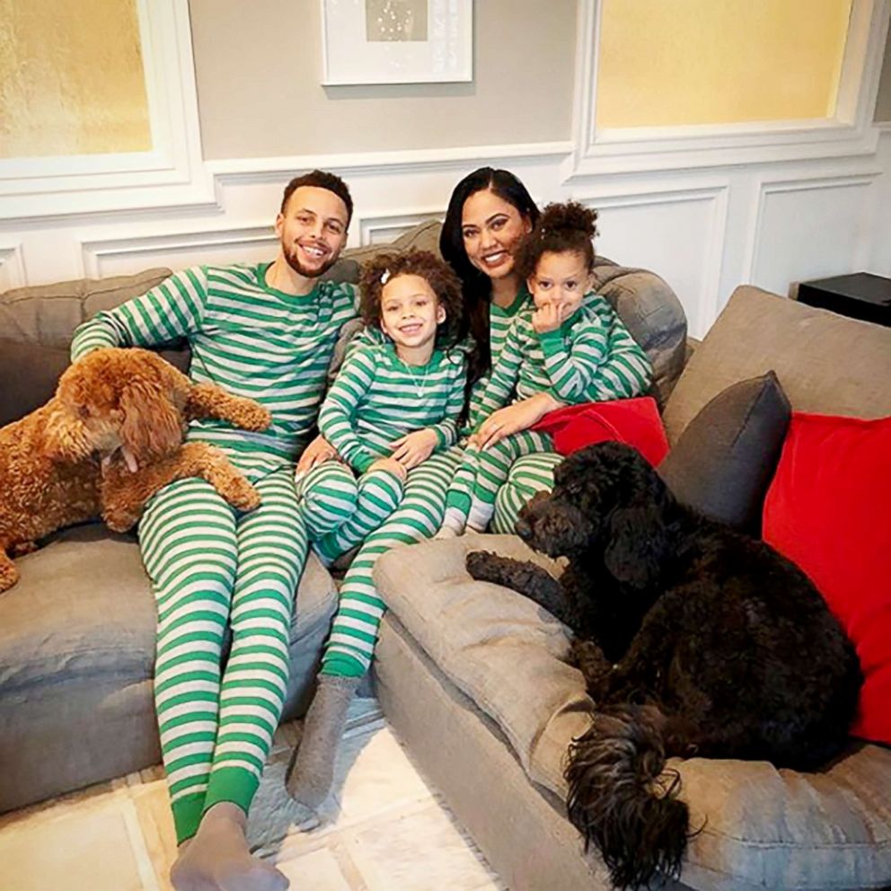 PHOTO: Ayesha Curry celebrates Christmas with her husband Stephen Curry and their daughters Riley and Ryan.
