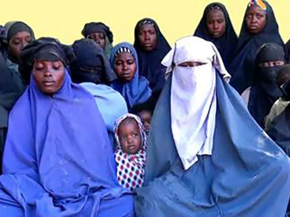 PHOTO: In this video grab made, Jan. 15, 2018, from a video released the same day by Islamist militant group Boko Haram shows at least 14 of the schoolgirls abducted from the northeast Nigerian town of Chibok in April 2014. <p itemprop=