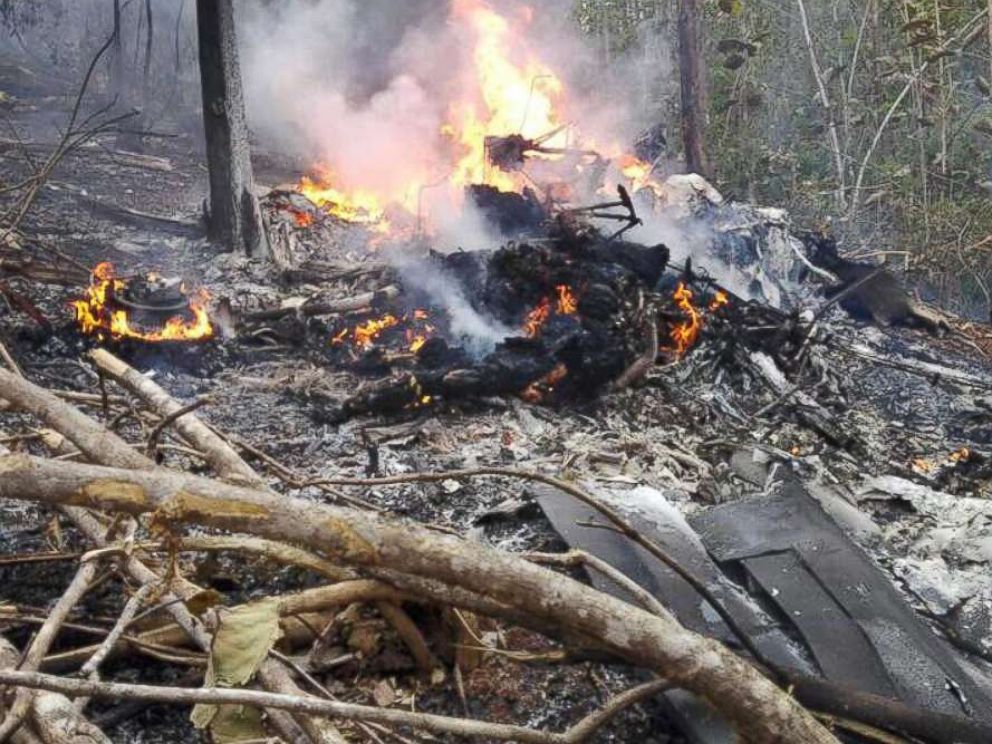 PHOTO: A plane crashed in Guanacaste, Costa Rica, in the Punta Islita area, Dec. 31, 2017.