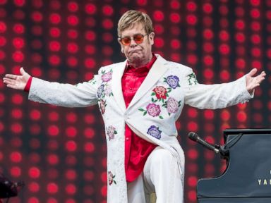 PHOTO: Elton John performs live at Twickenham Stoop, June 3, 2017, in London.