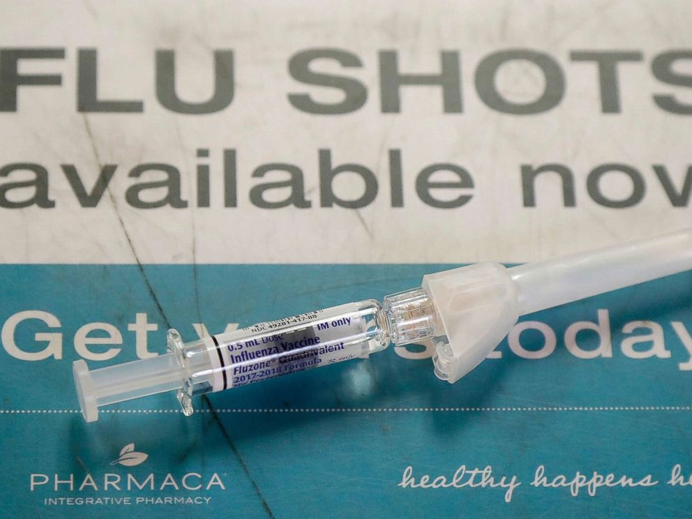 PHOTO: A Fluzone influenza vaccine is shown at Pharmaca Integrative Pharmacy in San Francisco, Jan. 9, 2018.