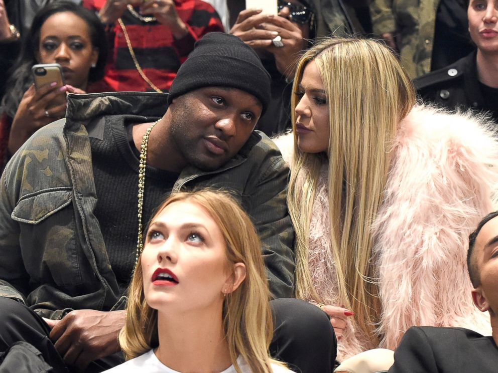 PHOTO: Lamar Odom and Khloe Kardashian attend Kanye Wests fashion show at Madison Square Garden on Feb. 11, 2016 in New York.