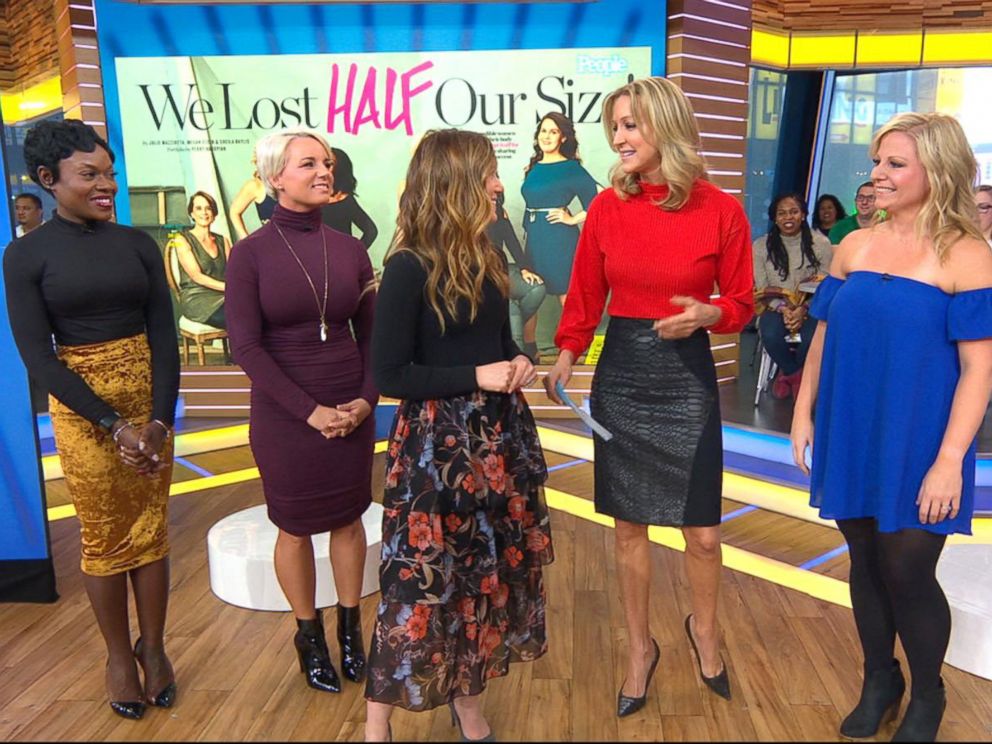 PHOTO: Melody Perdue, left, Morgan Root, second from left, and Sara Cloutier, right appear on ABCs Good Morning America with their stories of weight loss. 
