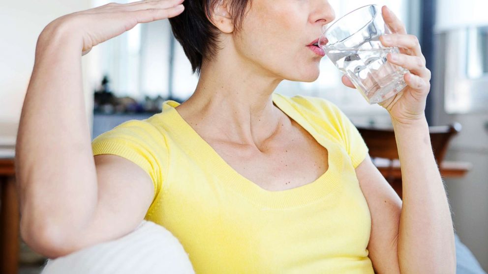 PHOTO: A woman is pictured having a hot flash in this undated stock photo.
