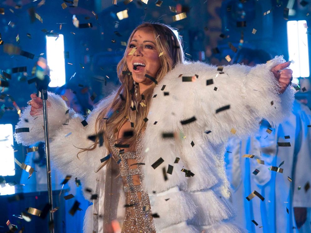 PHOTO: American singer, songwriter, Mariah Carey performs during New Years Eve celebrations in Times Square, New York, Dec. 31, 2017 