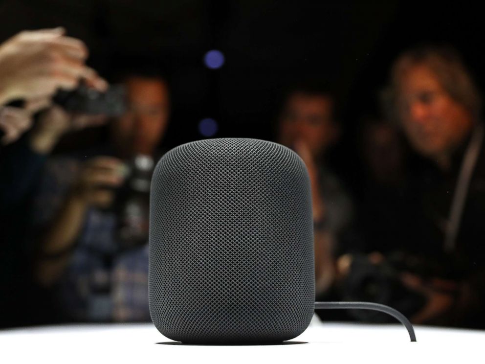 PHOTO: A prototype of Apples new HomePod is displayed during the 2017 Apple Worldwide Developer Conference (WWDC) at the San Jose Convention Center, June 5, 2017 in San Jose, Calif.