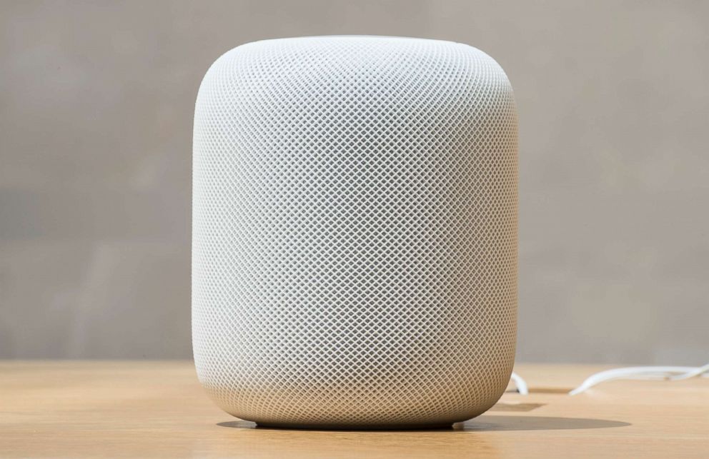 PHOTO: A HomePod is pictured at the Apple Store, Feb. 9, 2018, in Sydney, Australia. 