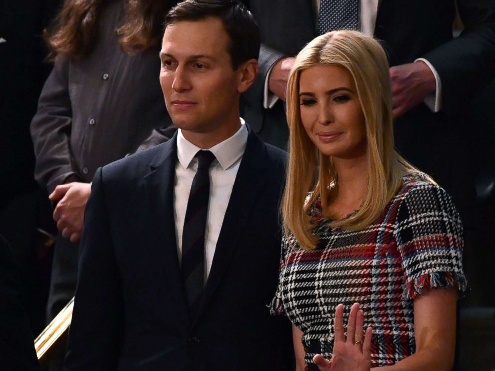PHOTO: Senior Advisor to the President Jared Kushner and Ivanka Trump arrive for the State of the Union address at the U.S. Capitol in Washington, Jan. 30, 2018.
