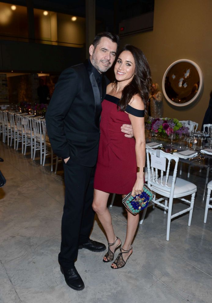 PHOTO: Designer Roland Mouret and actress Meghan Markle attend the Roland Mouret private dinner at Corkin Gallery on April 28, 2016 in Toronto.