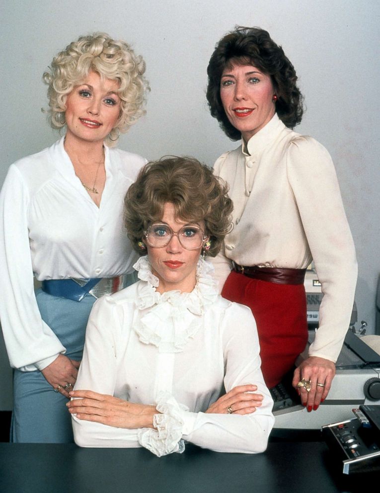PHOTO: Dolly Parton, Jane Fonda and Lily Tomlin in a publicity portrait for the film Nine To Five, 1980.