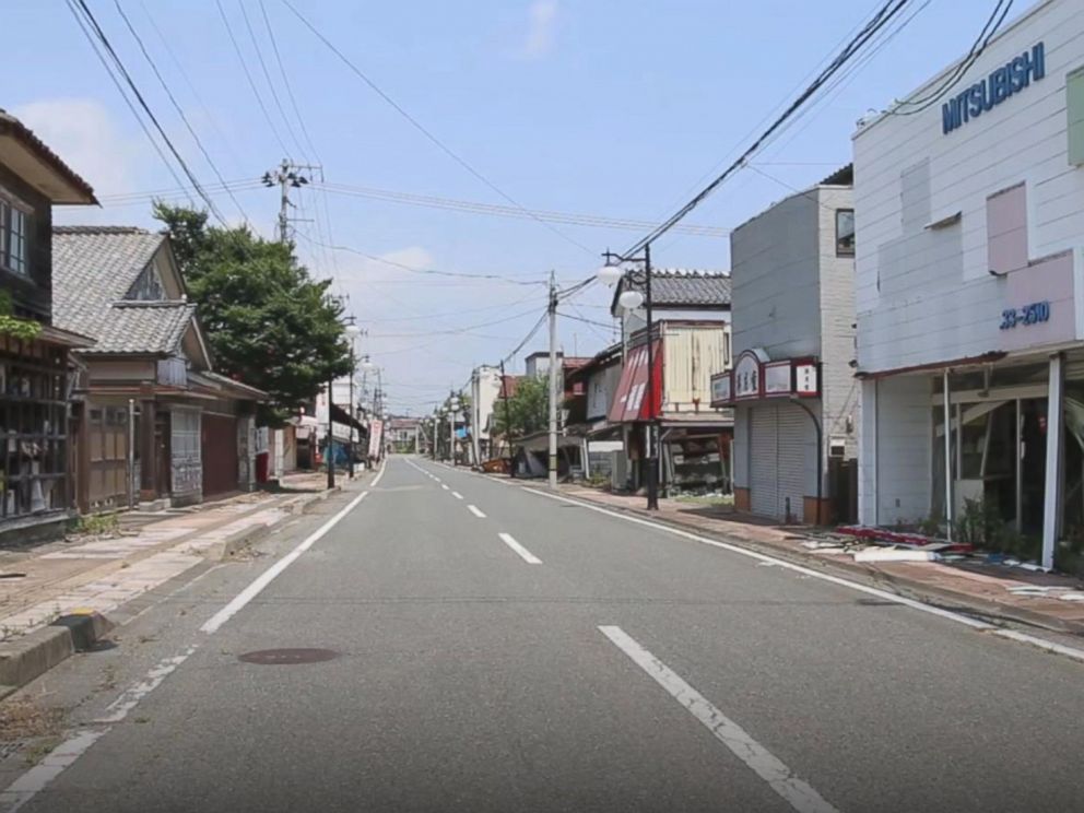 PHOTO: A Japanese town named Futaba is still mostly considered a so-called difficult-to-return zone following the nuclear crisis seven years ago.