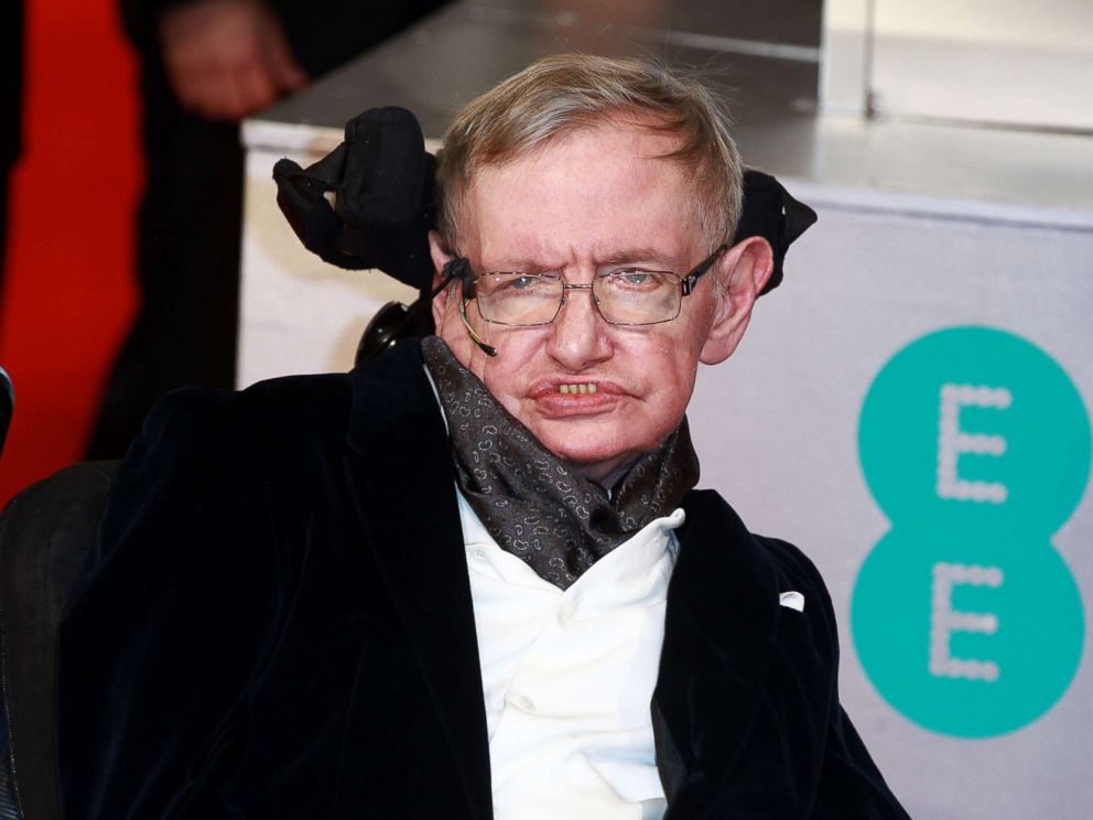 PHOTO: Stephen Hawking attends the EE British Academy Film Awards at The Royal Opera House, Feb. 8, 2015 in London. 
