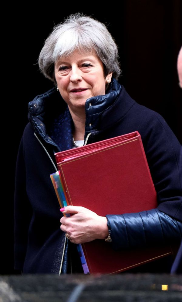 PHOTO: British Prime Minister Theresa May in London, March 7, 2018.