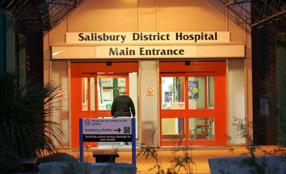PHOTO: A Aug. 16, 2005 file photo shows the main entrance of Salisbury District Hospital, in Salisbury, England. British media say a former Russian spy is in critical condition after coming into contact with an unknown substance. 