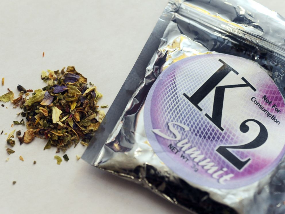 PHOTO: A package of K2, a concoction of dried herbs sprayed with chemicals, also known as synthetic marijuana.