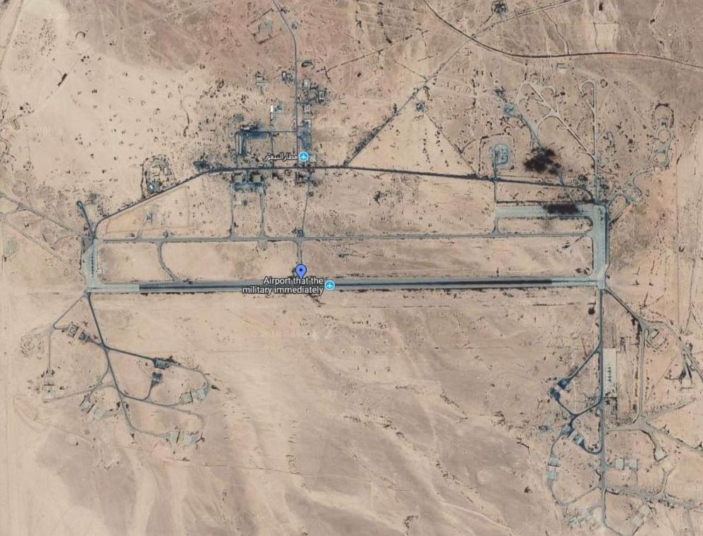 PHOTO: A map showing Tiyas airbase in Homs, Syria, in this undated photo.