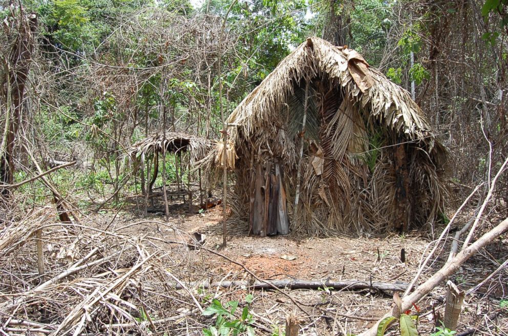 PHOTO: A straw house known as maloca, which was built by the lone survivor of an Amazonian tribe, according to FUNAI, a Brazilian government agency that protects the interests of natives.